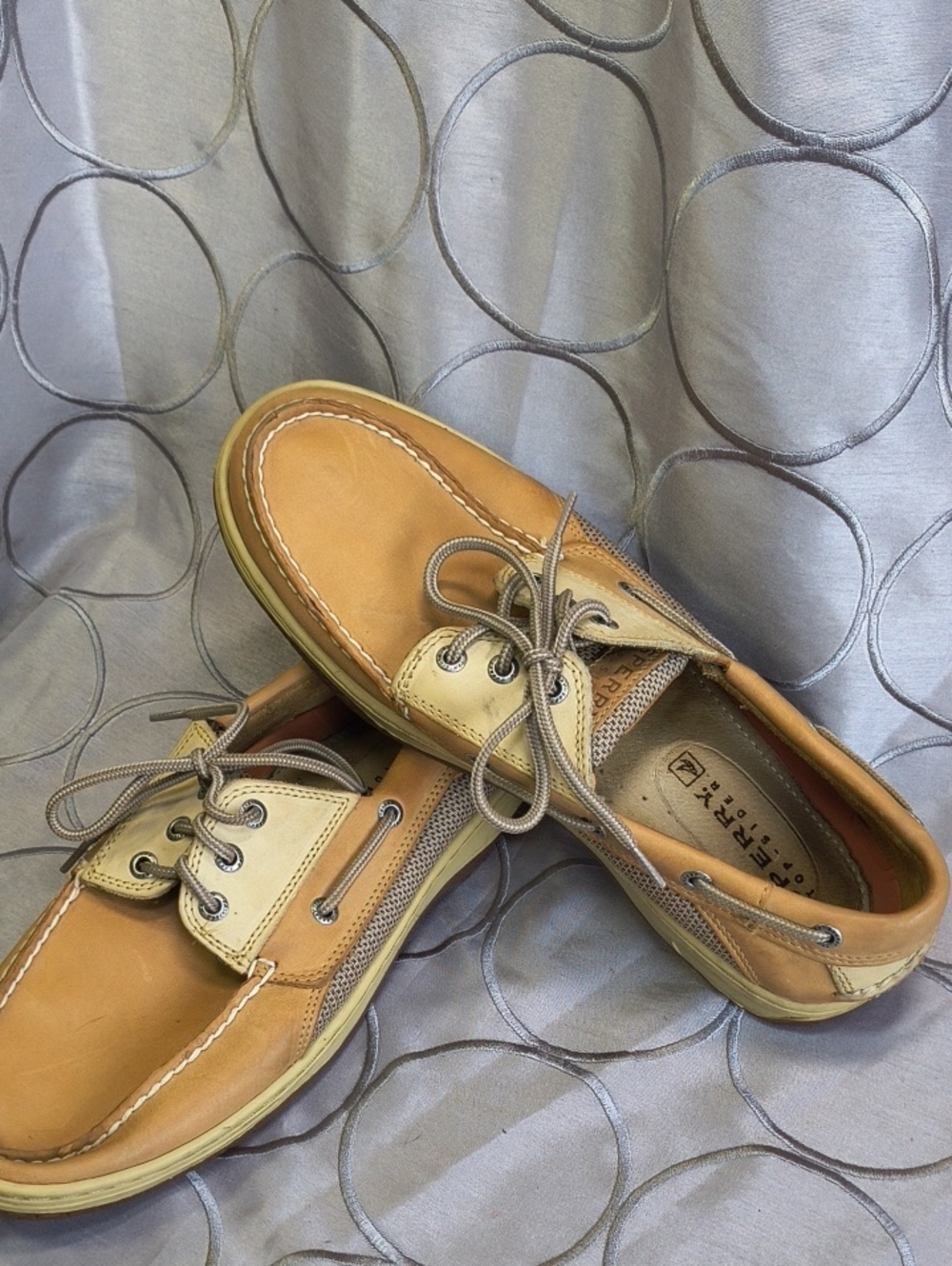 Sperry Men’s Light Tan Leather Boat Shoe AB